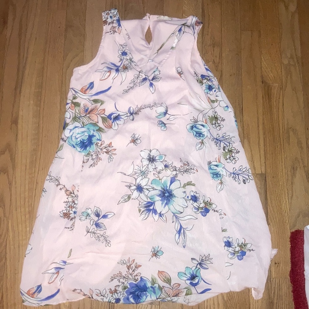 Pink floral dress